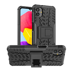 Funda Bumper Silicona y Plastico Mate Carcasa con Soporte JX1 para Samsung Galaxy M13 5G Negro