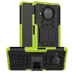 Funda Bumper Silicona y Plastico Mate Carcasa con Soporte JX1 para Xiaomi Mi 10T Lite 5G Verde