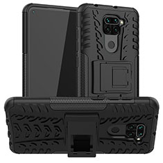 Funda Bumper Silicona y Plastico Mate Carcasa con Soporte JX1 para Xiaomi Redmi 10X 4G Negro