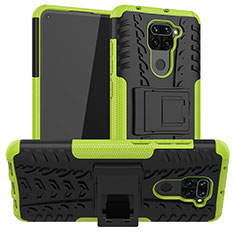 Funda Bumper Silicona y Plastico Mate Carcasa con Soporte JX1 para Xiaomi Redmi 10X 4G Verde