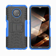 Funda Bumper Silicona y Plastico Mate Carcasa con Soporte JX2 para Nokia G300 5G Azul