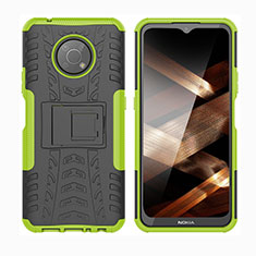 Funda Bumper Silicona y Plastico Mate Carcasa con Soporte JX2 para Nokia G300 5G Verde