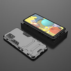 Funda Bumper Silicona y Plastico Mate Carcasa con Soporte KC1 para Samsung Galaxy M40S Gris