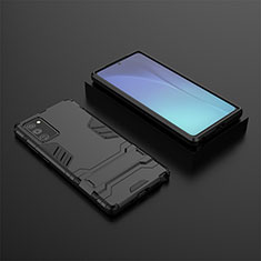 Funda Bumper Silicona y Plastico Mate Carcasa con Soporte KC1 para Samsung Galaxy Note 20 5G Negro