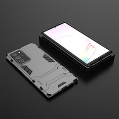 Funda Bumper Silicona y Plastico Mate Carcasa con Soporte KC1 para Samsung Galaxy Note 20 Ultra 5G Gris