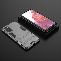 Funda Bumper Silicona y Plastico Mate Carcasa con Soporte KC1 para Samsung Galaxy S20 FE (2022) 5G Gris