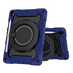Funda Bumper Silicona y Plastico Mate Carcasa con Soporte L01 para Apple iPad Air 3 Azul