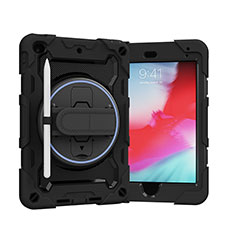 Funda Bumper Silicona y Plastico Mate Carcasa con Soporte L01 para Apple iPad Mini 4 Negro