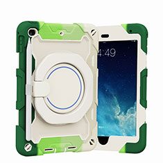 Funda Bumper Silicona y Plastico Mate Carcasa con Soporte L02 para Apple iPad Mini 5 (2019) Verde