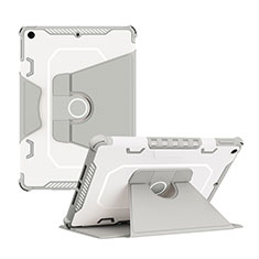 Funda Bumper Silicona y Plastico Mate Carcasa con Soporte L04 para Apple iPad 10.2 (2019) Gris