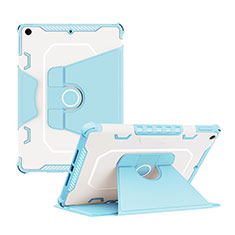 Funda Bumper Silicona y Plastico Mate Carcasa con Soporte L04 para Apple iPad 10.2 (2020) Azul
