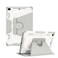 Funda Bumper Silicona y Plastico Mate Carcasa con Soporte L04 para Apple iPad Mini 4 Gris