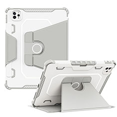 Funda Bumper Silicona y Plastico Mate Carcasa con Soporte L04 para Apple iPad Pro 11 (2020) Gris
