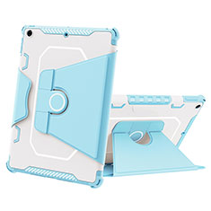 Funda Bumper Silicona y Plastico Mate Carcasa con Soporte L05 para Apple iPad 10.2 (2021) Azul