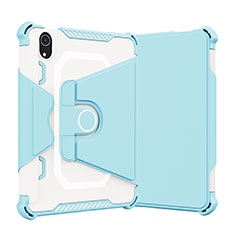 Funda Bumper Silicona y Plastico Mate Carcasa con Soporte L05 para Apple iPad Mini 6 Azul