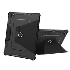 Funda Bumper Silicona y Plastico Mate Carcasa con Soporte L05 para Apple iPad Pro 12.9 (2020) Negro