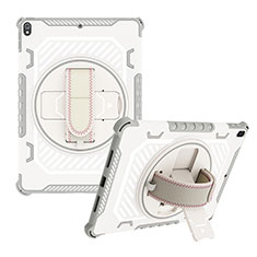 Funda Bumper Silicona y Plastico Mate Carcasa con Soporte L06 para Apple iPad Air 3 Gris