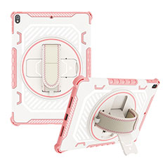 Funda Bumper Silicona y Plastico Mate Carcasa con Soporte L06 para Apple iPad Air 3 Oro Rosa