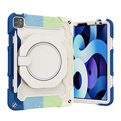 Funda Bumper Silicona y Plastico Mate Carcasa con Soporte L13 para Apple iPad Pro 11 (2020) Azul Cielo
