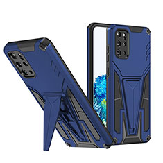 Funda Bumper Silicona y Plastico Mate Carcasa con Soporte MQ1 para Samsung Galaxy S20 Plus 5G Azul