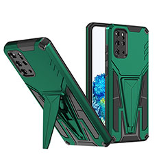 Funda Bumper Silicona y Plastico Mate Carcasa con Soporte MQ1 para Samsung Galaxy S20 Plus Verde