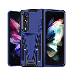 Funda Bumper Silicona y Plastico Mate Carcasa con Soporte MQ1 para Samsung Galaxy Z Fold3 5G Azul