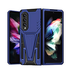 Funda Bumper Silicona y Plastico Mate Carcasa con Soporte MQ1 para Samsung Galaxy Z Fold4 5G Azul