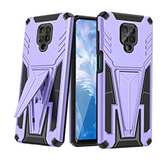 Funda Bumper Silicona y Plastico Mate Carcasa con Soporte MQ1 para Xiaomi Poco M2 Pro Morado