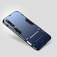 Funda Bumper Silicona y Plastico Mate Carcasa con Soporte para Huawei Honor Magic 2 Azul