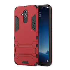 Funda Bumper Silicona y Plastico Mate Carcasa con Soporte para Huawei Mate 20 Lite Rojo