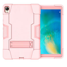 Funda Bumper Silicona y Plastico Mate Carcasa con Soporte para Huawei MatePad 10.8 Rosa
