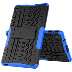 Funda Bumper Silicona y Plastico Mate Carcasa con Soporte para Huawei MatePad T 8 Azul