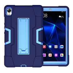 Funda Bumper Silicona y Plastico Mate Carcasa con Soporte para Huawei MediaPad M6 8.4 Azul