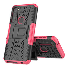 Funda Bumper Silicona y Plastico Mate Carcasa con Soporte para Motorola Moto G Stylus Rosa