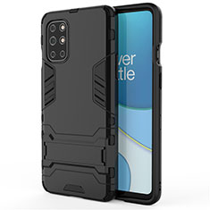 Funda Bumper Silicona y Plastico Mate Carcasa con Soporte para OnePlus 8T 5G Negro