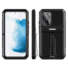 Funda Bumper Silicona y Plastico Mate Carcasa con Soporte para Samsung Galaxy S21 Plus 5G Negro