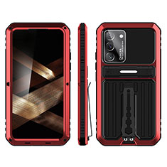 Funda Bumper Silicona y Plastico Mate Carcasa con Soporte para Samsung Galaxy S24 Plus 5G Rojo