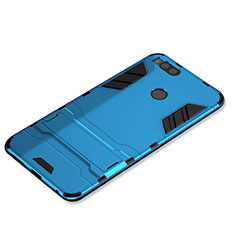 Funda Bumper Silicona y Plastico Mate Carcasa con Soporte para Xiaomi Mi 5X Azul Cielo