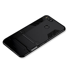 Funda Bumper Silicona y Plastico Mate Carcasa con Soporte para Xiaomi Mi 5X Negro