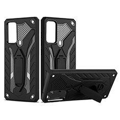 Funda Bumper Silicona y Plastico Mate Carcasa con Soporte YF2 para Samsung Galaxy S20 FE (2022) 5G Negro