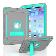 Funda Bumper Silicona y Plastico Mate Carcasa con Soporte YJ1 para Apple iPad Air 3 Gris