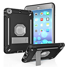 Funda Bumper Silicona y Plastico Mate Carcasa con Soporte YJ1 para Apple iPad Mini 3 Gris