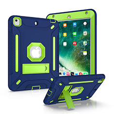 Funda Bumper Silicona y Plastico Mate Carcasa con Soporte YJ1 para Apple iPad Mini 4 Azul