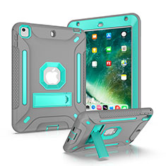 Funda Bumper Silicona y Plastico Mate Carcasa con Soporte YJ1 para Apple iPad Mini 4 Gris