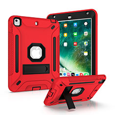 Funda Bumper Silicona y Plastico Mate Carcasa con Soporte YJ1 para Apple iPad Mini 4 Rojo