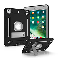Funda Bumper Silicona y Plastico Mate Carcasa con Soporte YJ1 para Apple iPad Mini 5 (2019) Negro