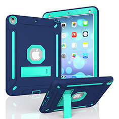 Funda Bumper Silicona y Plastico Mate Carcasa con Soporte YJ1 para Apple iPad Pro 10.5 Azul