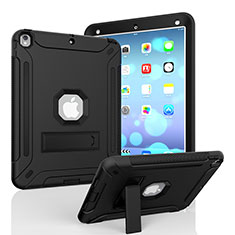 Funda Bumper Silicona y Plastico Mate Carcasa con Soporte YJ1 para Apple iPad Pro 10.5 Negro