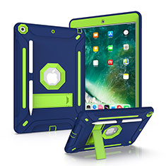 Funda Bumper Silicona y Plastico Mate Carcasa con Soporte YJ2 para Apple iPad 10.2 (2020) Azul