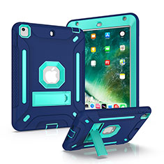 Funda Bumper Silicona y Plastico Mate Carcasa con Soporte YJ2 para Apple iPad Mini 5 (2019) Azul